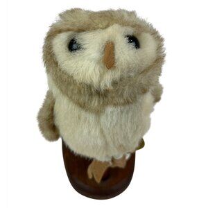 Folkmanis Finger Puppet Barn Owl Mini Plush 4 in Stuffed Animal Bird Toy